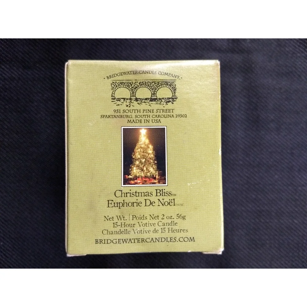 Bridgewater Candle‎ Co Votive Candle Cubes Christmas Bliss 2oz Set of 4 NOS NEW